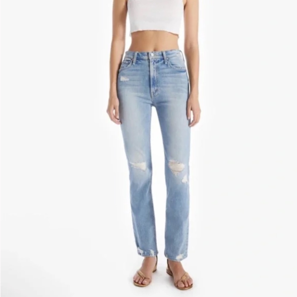 MOTHER Superior High Waisted Rider Skimp in The Confession size 26